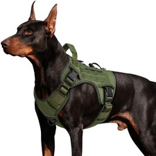 Tactical Dog Harness for Large Dogs, Heavy Duty No Pull Dog Harness with Hand...