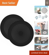 2 Pack Shower Drain Hair Catcher, Silicone Drain Cover with Suction Cup,Showe...