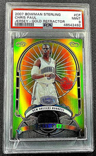 SSP #D /25 ! PSA 9 2007 BOWMAN GOLD REFRACTOR CHRIS PAUL BOWMAN STERLING JERSEY
