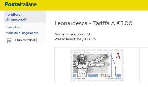 10 FRANCOBOLLI DA € 3,00 X SPEDIZIONI POSTA1 NUOVI INTEGRI - Immagine 2 di 2