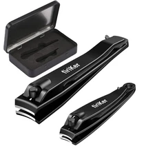 Nail Clippers Set, Heavy Duty Black Matte Stainless Steel nail Clipper 
