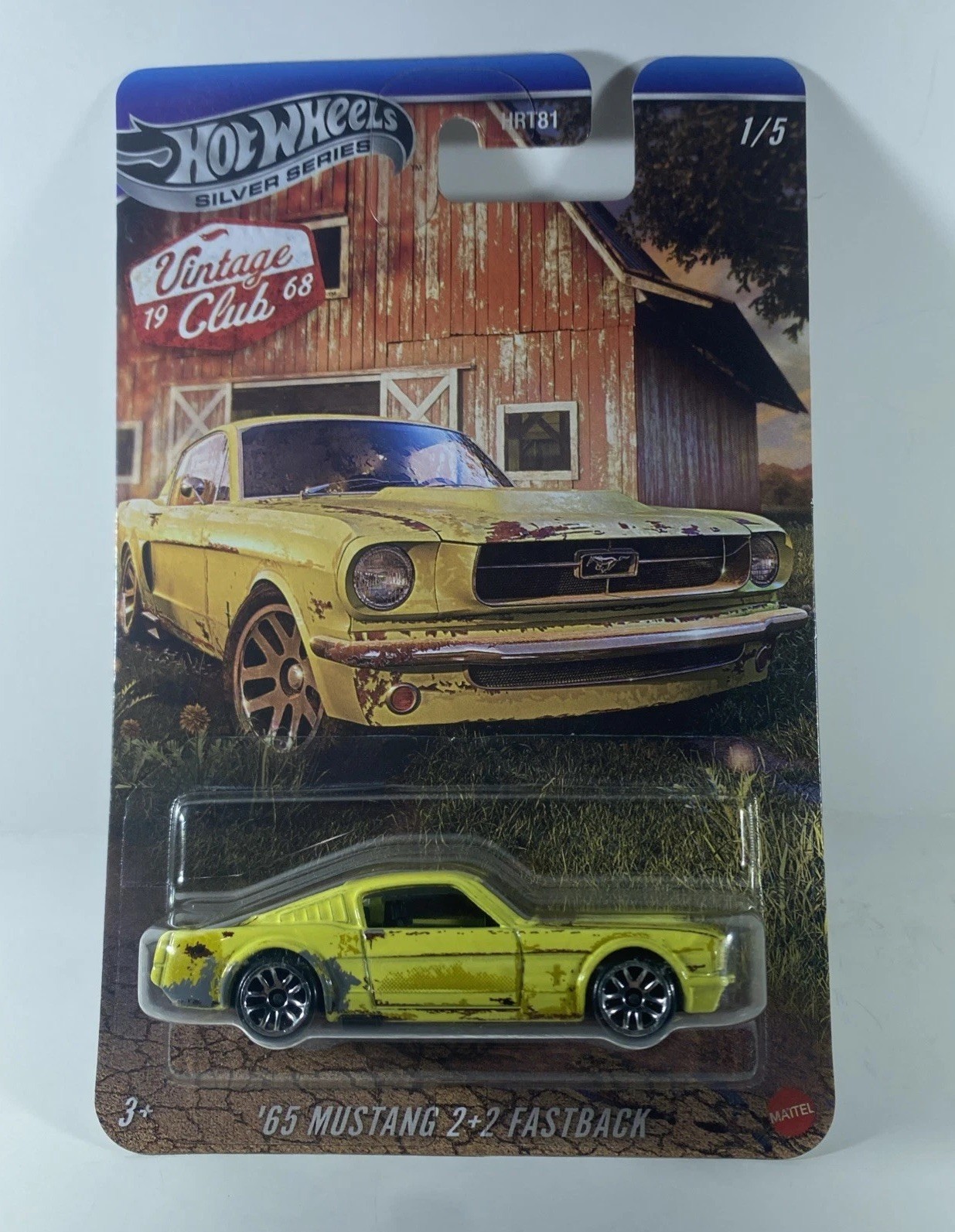 FREE SHIPPING Hot Wheels Silver Series Vintage 1968 Club ‘65 Mustang Fastback