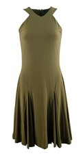 Lauren Ralph Lauren Women's Sleeveless Halter Neck Jersey Dress