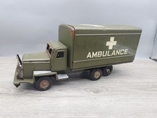 VINTAGE U.S. ARMY AMBULANCE TIN TOY TRUCK MADE IN JAPAN