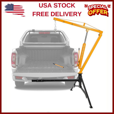 1000 Lbs Hydraulic Hitch-Mount Truck Crane Professional 2'' Hitch Receiver,Crane