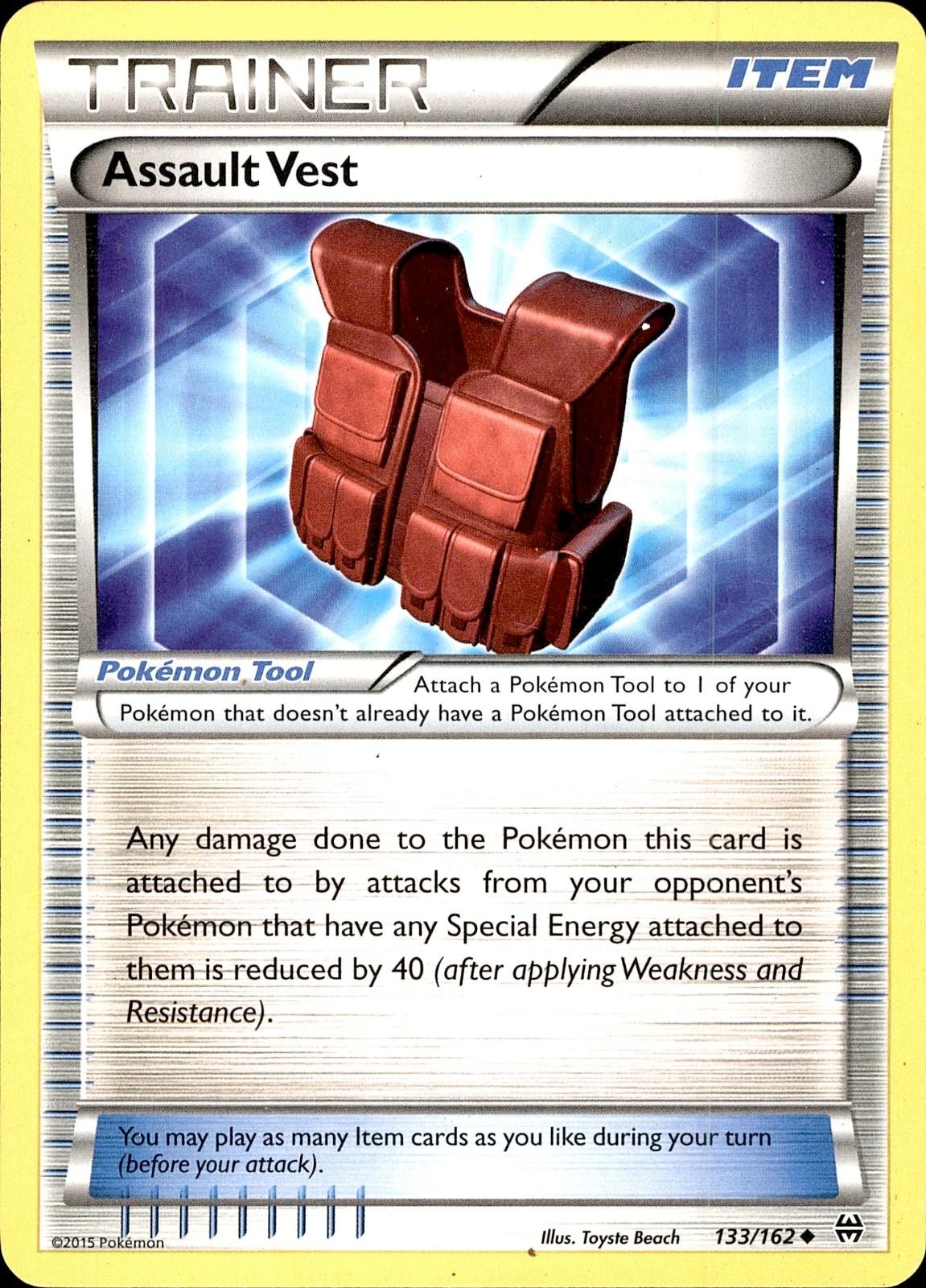 POKEMON ASSAULT VEST 133/162 BREAKTHROUGH UNCOMMON HP