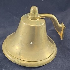 Vintage Brass Bell Ships School Dinner Farm Nautical Wall Mount