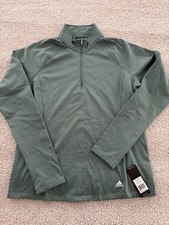 Adidas Women  s Ultimate365 Quarter-Zip Golf Pullover Sage Green Size Large NWT