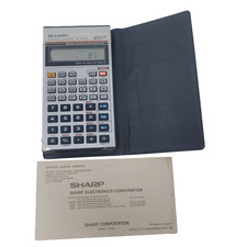 Vintage SHARP EL-506A Scientific Calculator w/ Box, Manual, Case, Book
