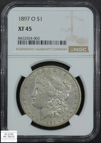 1897 O Morgan Silver Dollar $1 NGC XF 45