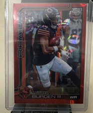2025 Topps Chrome Football Luther Burden III 5/5 Red Lava Refractor RC