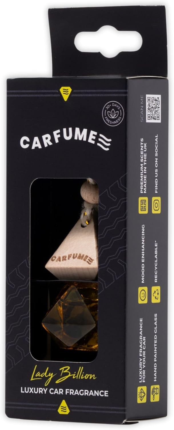 Carfume Lady Billion Car Air Freshener Original | Premium Floral Jasmine & Patc