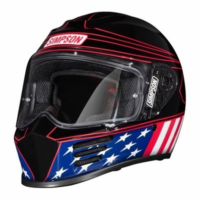 Simpson Safety SPBAM1MD, One Helmet Speed Bandit Full Face DOT Black Medium