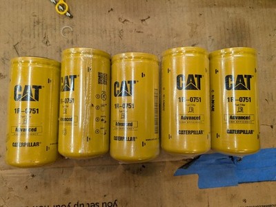 QTY 5 OEM Caterpillar Fuel Filter CAT 1R-0751 C7 C9 3126B 3126E C-9 3116 3126