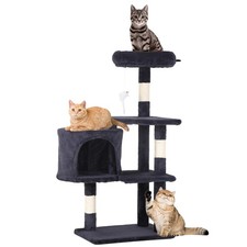 FDW 36in Cat Tree Tower Dark Gray w/ Scratching Posts Perches Kitten  Adult Cat