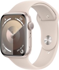 Apple GS Cert Refurb Watch Series 9 GPS 45mm Starlight Aluminum Case with S...