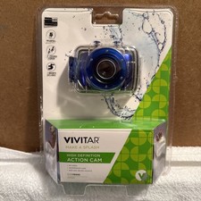 VIVITAR DVR783HD High Def Action Cam Waterproof Case Blue  New Sealed