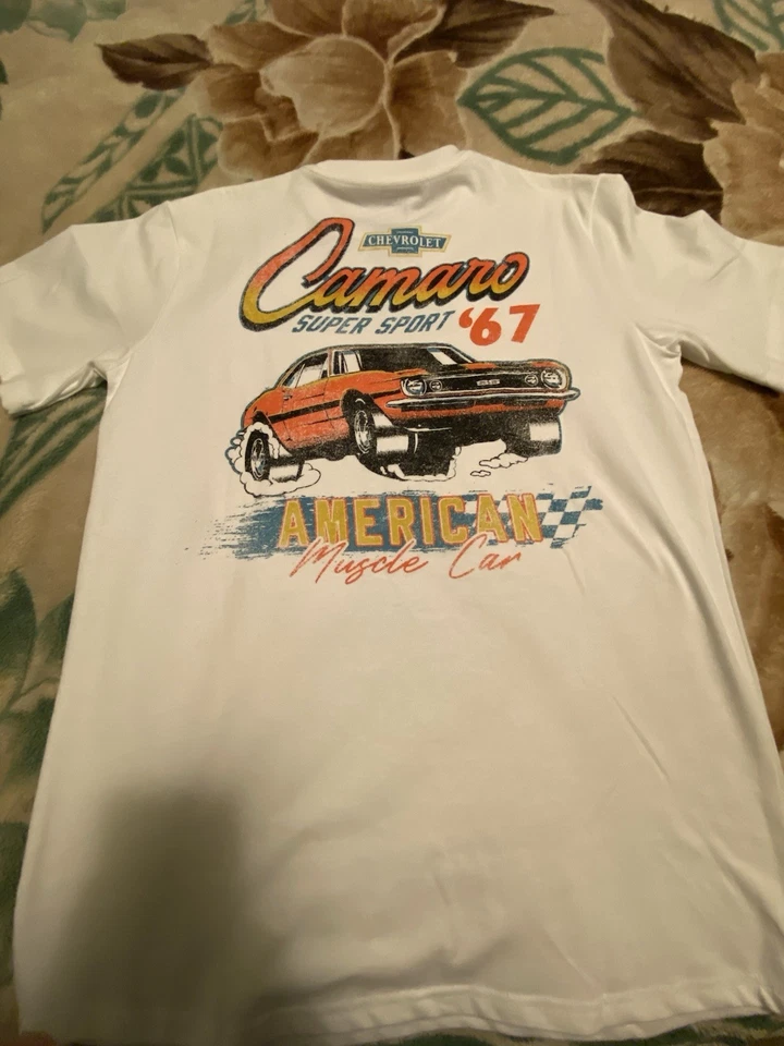 Camiseta blanca de manga corta Chevrolet Camaro para hombre talla M Foto 3 de 3