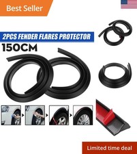 2Pcs 150cm Car Fender Flare Extension Wheel Eyebrow Trim Rubber Lip Protector