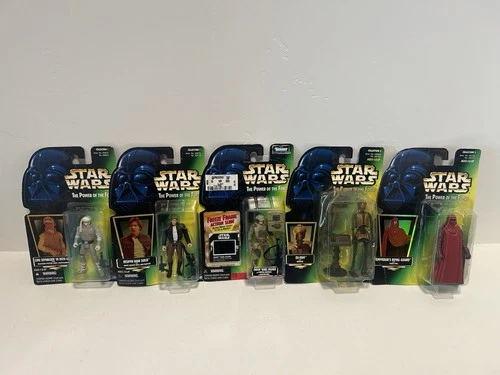 Kenner Star Wars Power of the Force Action Figures Lot 1997 Luke Han EV-9D9