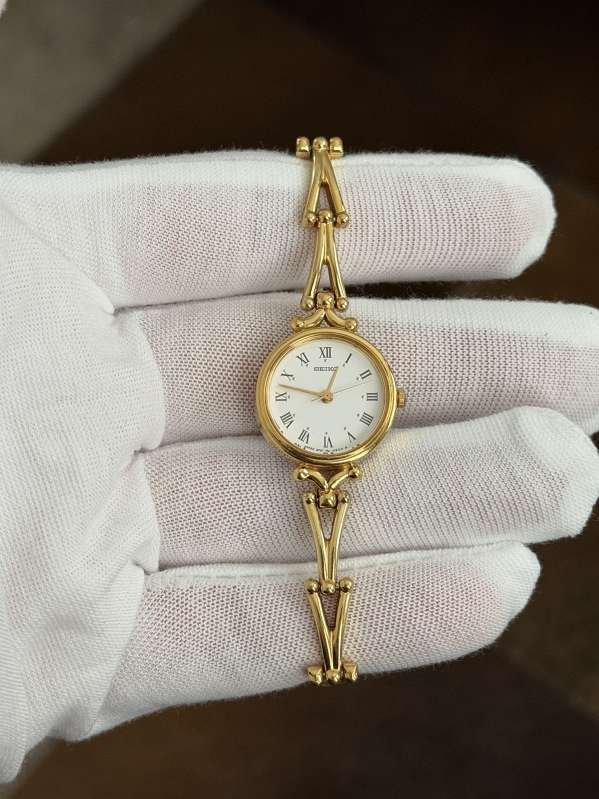 Rare Vintage Seiko 2P21-0190 Ladies Fancy Classic Bracelet Dress Watch JDM 1980s