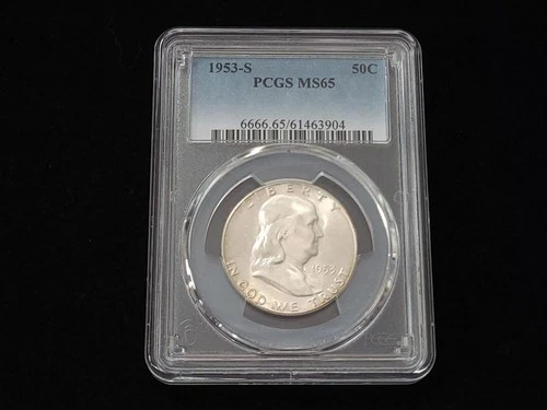 1953-S Franklin Silver Half Dollar PCGS Graded MS65 #61463904