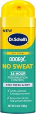 Dr. Scholl  s Odor-X No Sweat Dry Foot Spray, 3.8 oz - 24-Hour Perspiration...