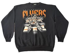 Vintage Philadelphia Flyers Crewneck Sweatshirt TULTEX NHL LARGE 90s Fleece RARE