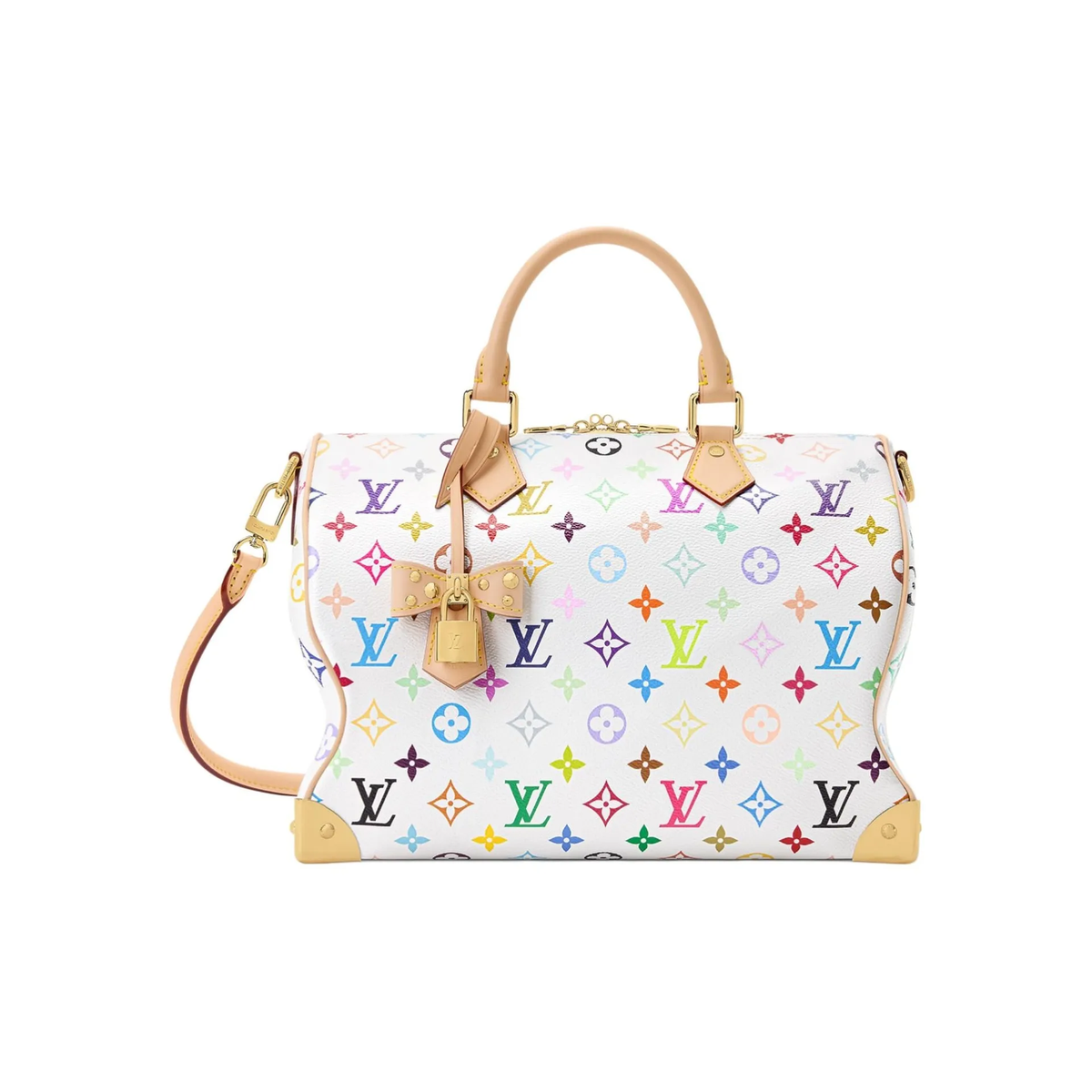 LOUIS VUITTON x Takashi Murakami SPEEDY SOFT 30 Canvas Crossbody