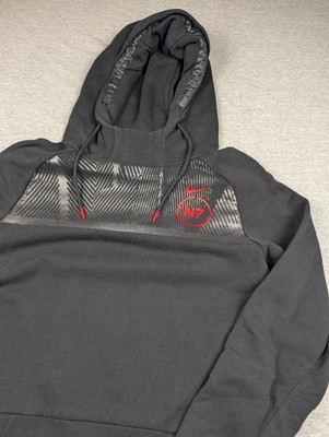 Nike N7 Hoodie Mens Small Black Tribal Graphic Pullover Basketball Sweatshirt