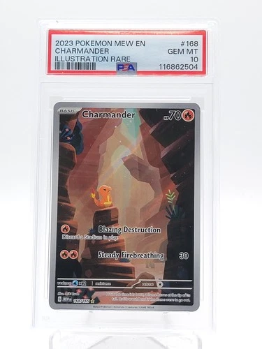 CHARMANDER 2023 POKEMON 151 ILLUSTRATION RARE #168/165 PSA 10 Q0895