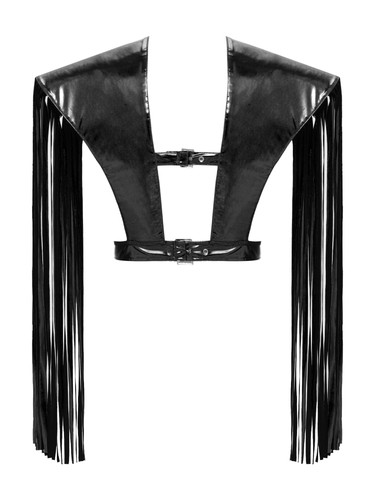 Unisex Shiny Metallic Shoulder Shrugs Fringe Armor Halloween and Cosplay Parties - Picture 31 of 38