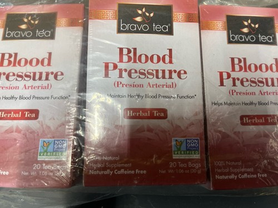 #ad Bravo Tea Blood Pressure Tea 20 bags Caffeine Free 20 Count Pack of 3 $25.00