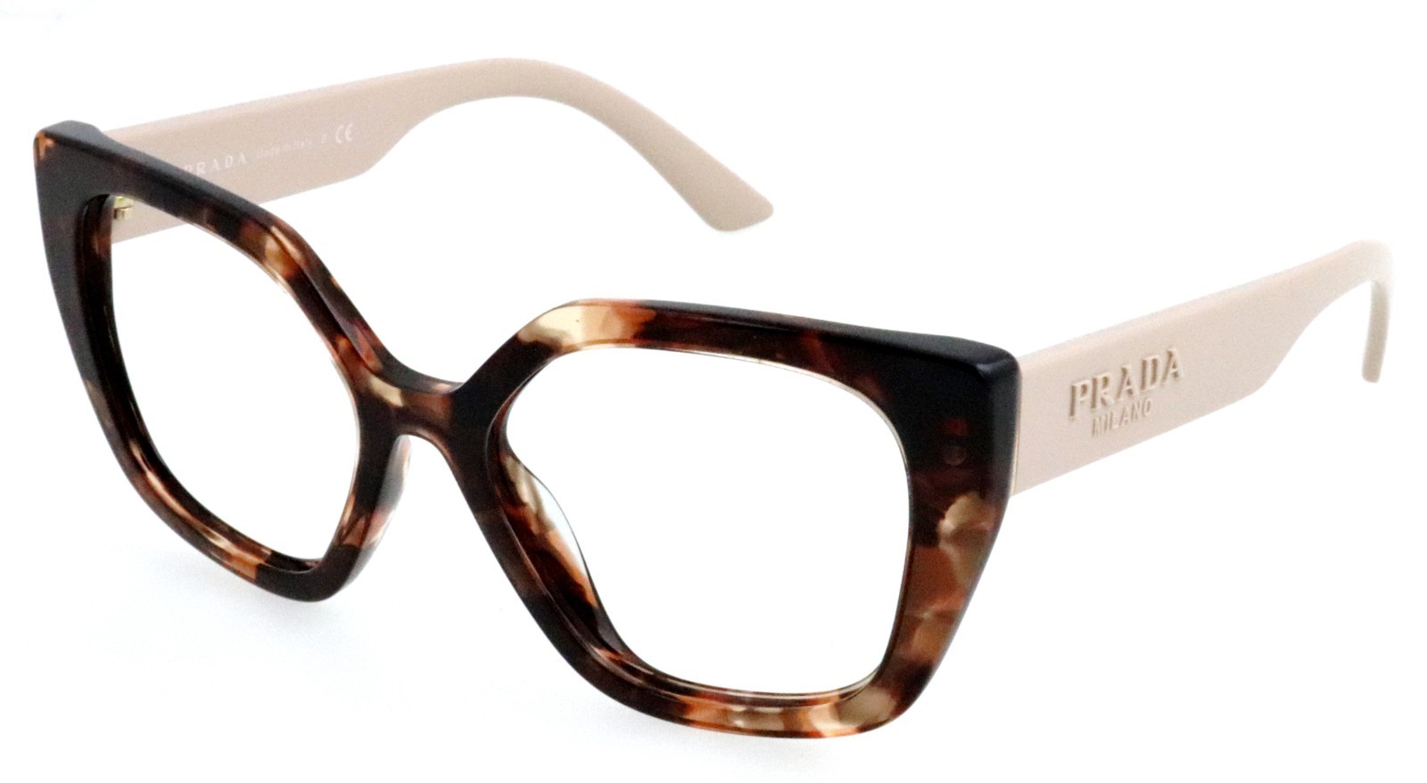 New PRADA SPR24X 07R-0A6 52mm Tortoise Eyeglasses Sunglasses Frame Only Italy
