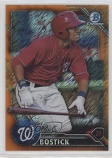 2016 Bowman Chrome Prospects Orange Shimmer Refractor 9/25 Chris Bostick gp1