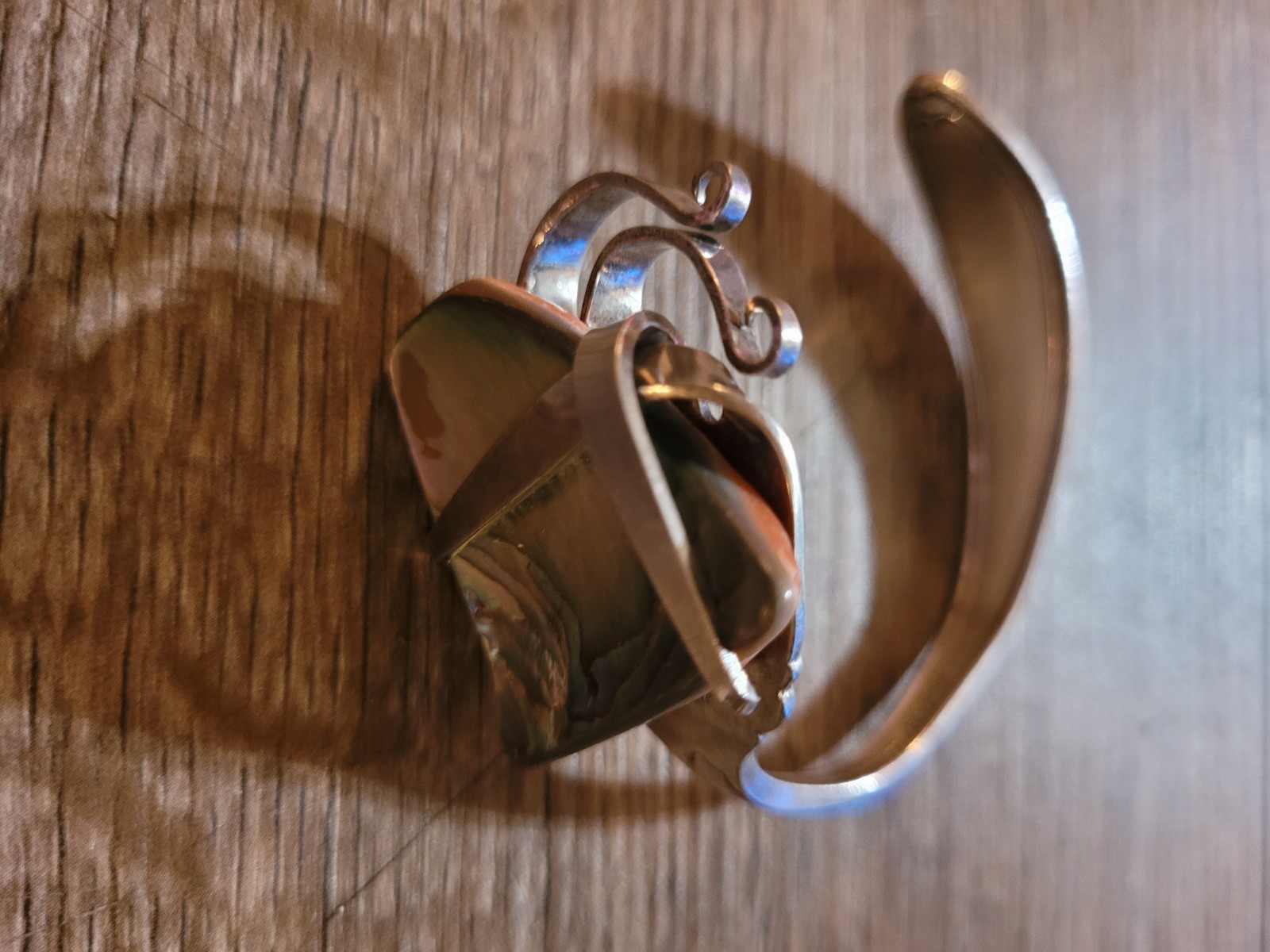 Artisan Made Handmade Fork Abalone Shell Bracelet… - image 2