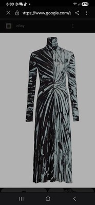 Proenza Schouler White Label Tie Dyed Stretch Jersey Turtleneck Dress Sz M