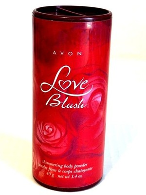 Avon Love Blush Shimmering Body Powder 40g Red Rose Design Fragrance New Old Sto