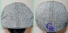 Colorado Rockies MELONWEAR Herringbone Flat Cap Scally Newsboy Gray 22
