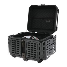 55l Motorcycle Rear Top Box Black Aluminium Alloy Tail Carrier Luggage Toolcase 55l Motorcycle Rear Top Box Black Aluminium Alloy Tail Carrier Luggage Toolcase