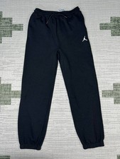 Jordan Sweatpants Boys XL Black Cotton Blend Elastic Cuff