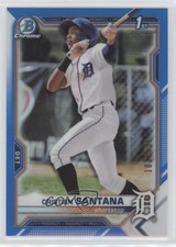 2021 Bowman Chrome Prospects Blue Refractor /150 Cristian Santana #BCP-186 0q4s