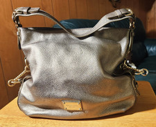 Michael Kors Metallic Bronze Pebbled Leather Shoulder Bag Hand Bag