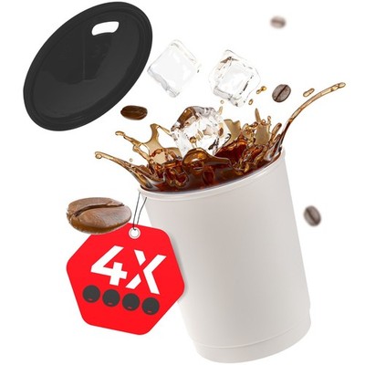 Barista 365 Coffee-to-go-Becher Kaffeebecher mit Deckel 4er-Set Mehrwegbecher