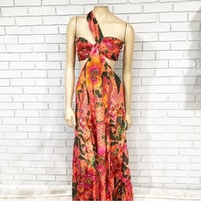 Farm Rio Women's Orange Blooming Garden Maxi Dress