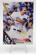 2016 Topps - Corey Seager #85 Batting (RC) CLEAN Rookie Card