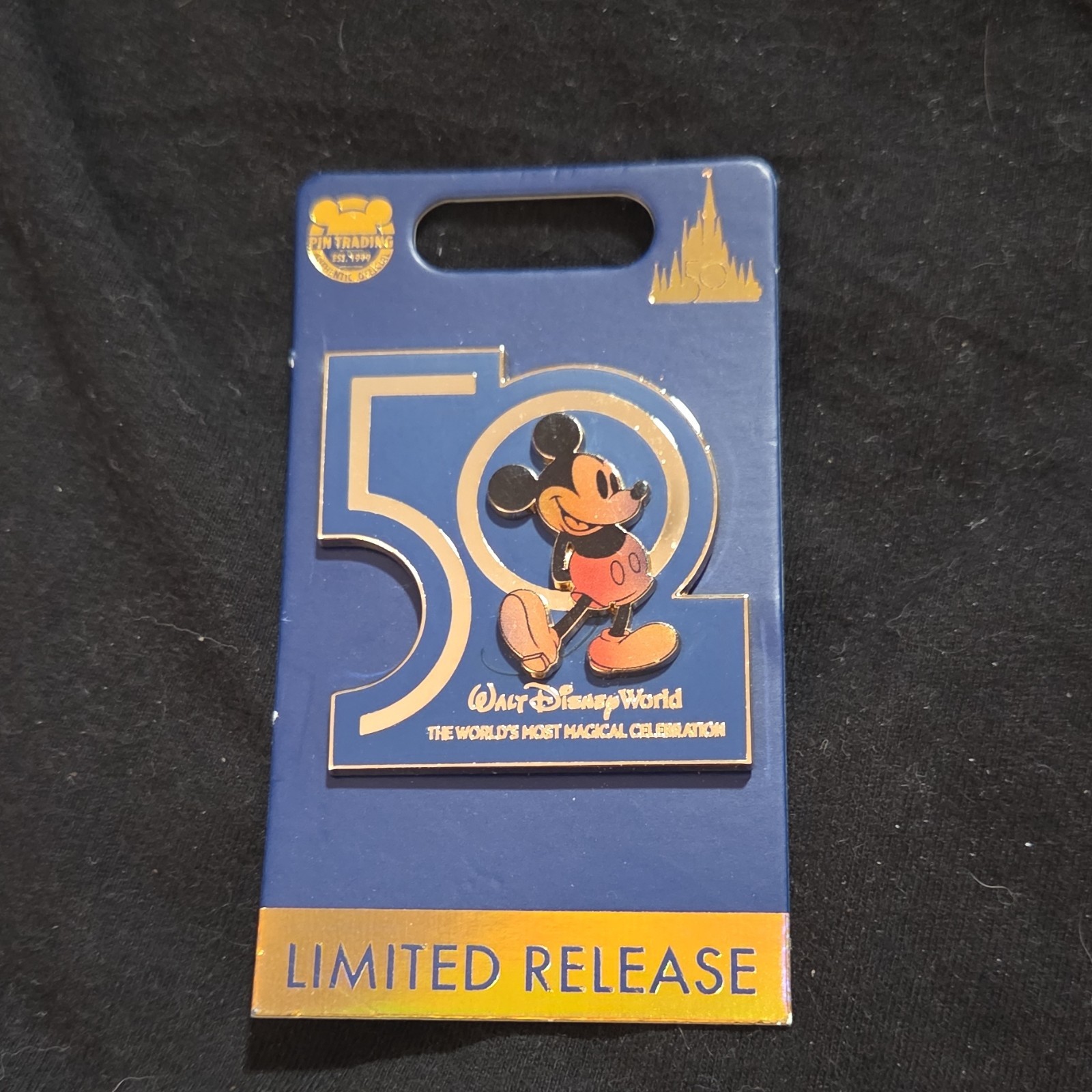 Disney Mickey Mouse Limited Release Pin Walt Disney World 50th Anniversary WDW