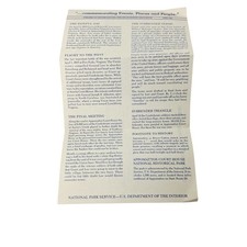 Vintage 1982 National Park Service Appomattox Court House Lee's Retreat Map