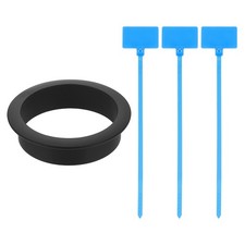 Desk Grommet, 2-3/8" 60mm Zinc Alloy Cable Hole Cover Cable Ties, Black