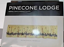 Pinecone Lodge Window Valance 14" X 72" Treatment Curtain Decor Pine Rustic New